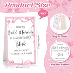Wonderjune 147 Pcs Baby Shower Blocks Decorate Game Kit, Pink Ribbon - Image 2