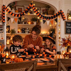 Chunky Halloween Paper Chain Garland Strip Orange Black 500 Sheets 3 x 8 in - Image 5