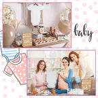 Chuarry 43 Pcs Baby Shower Kit, 8 Onesies 8 Bibs Markers 16 Stencils - Image 6