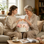8PCS Small Woven Basket for Gift with Bags, Ribbons & Fillers, White - Image 7
