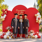 Red Arch Backdrop Cover 7.2ft 6.6ft 6ft Arch Cover Set of 3 Arch Covers Stretchy Backdrop for Wedding Party Baby Shower Birthday Photography Spandex Arch Stand Covers Backdrop Curtains Decor - Image 2