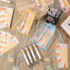 289 Pieces Sun Baby Shower Gifts for Guest Here Comes the Son Ballpoint Pens and Keychains Favors Bulk Retractable Baby Shower Pens Gender Reveal Thank You Cards Souvenirs Prizes - Image 4