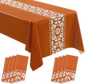 Cielito Lindo Mexican Tablecloth, 54×108 Inch, Terracotta, 8 Pcs by Acellegic