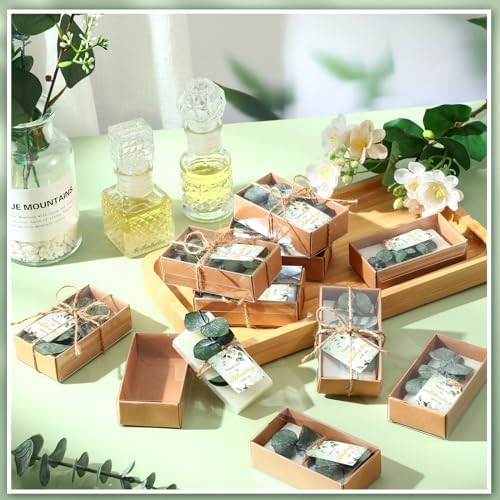 24 Sets Eucalyptus Soaps Wedding Favors Bulk with Thank You Cards - Image 5