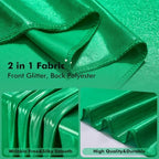 10ftx10ft Green Sequin Backdrop Curtain for Wedding Parties - Image 6