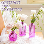 24PCS Bud Vases for Decor Cool Hot Pink Small Glass Flower Vase in Bulk Wedding Centerpieces Bridal Shower Decorations for Women - Image 6