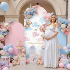 Lumina 3 Pcs Bear Arch Cover Gender Reveal Backdrop Pink Blue - Image 4