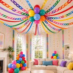 600 Paper Chain Strips 12 Colors Party Garland Kit with Star Garland - Image 4