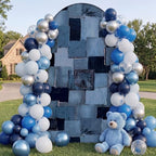 Breling 6.6ft Blue Jean Baby Shower Arch Backdrop Cover by Breling