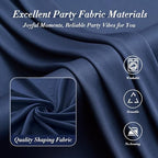 30 ft x 8 ft Navy Blue Backdrop Curtain Panels, 6 Panels 5 ft x 8 ft Wrinkle Free Polyester Photography Backdrop Drapes, Wedding Party Home Decoration Supplies - Image 4