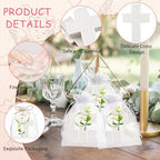 50Sets Baptism Party Favors for Guests Cross Scented Soap Gift Bulk with Thank You Tags and Organza Bags for Christening First Communion Baby Shower Gender Reveal Wedding Bridal Party Decoration - Image 3
