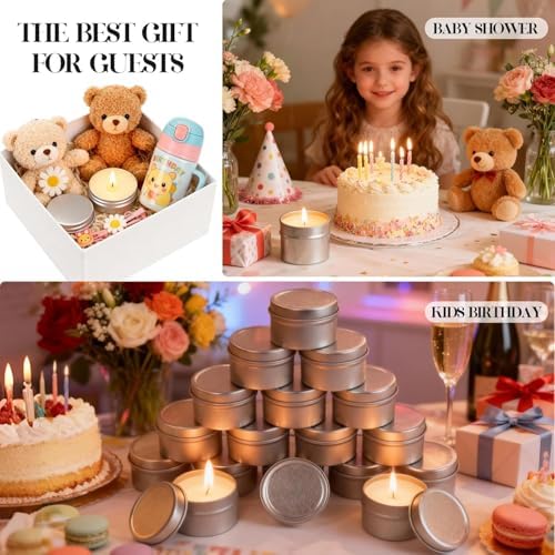 50 Pcs 2 Oz Mini Lavender Scented Soy Candle Set,Wedding Favors for Guests Bulk 50,The Quantity of Multiple Sets Meets Your Needs for Wedding and Party Gifts and Party Favors. - Image 7