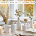 TBWIND 12 Pcs Matte White Glass Bud Vase Set - Image 3