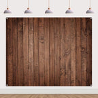 Wood Backdrop 10x8ft Brown Wooden Rustic Floor Panel Board Fabric Background Baby Shower Birthday Wedding Decorations Banner Large Polyester Western Barn Party Wall Decor Photo Props - Image 2