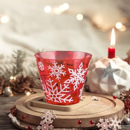 KIRE 150PCS Christmas Plastic Plates Dinnerware - Santa Claus Christmas Plates with Red Silverware include 25Dinner Plates 25Salad Plates 25Forks 25Knives 25Spoons 25Cups - Image 3