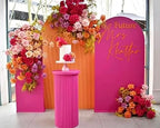 Hot Pink Arched Covers Backdrop for Birthday Party Decorations Arched Backdrop Stand Cover Wedding Banquet Bridal Baby Shower Decor Props NP-376-3x6.5ft - Image 5