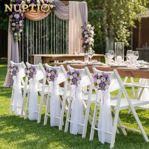 NUPTIO Artificial Flower Ball Centerpieces: Lilac & Purple & Pink Rose - Image 2