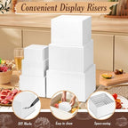6 PCS Buffet Risers, Large Food Risers for Buffet Table, Dessert Display - Image 4