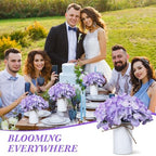 Zeyune Purple 12 Sets Flower Table Centerpieces, Artificial Hydrangeas - Image 5