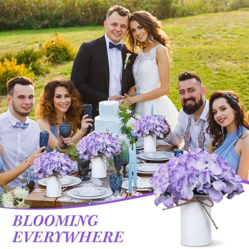 Zeyune Purple 12 Sets Flower Table Centerpieces, Artificial Hydrangeas - Image 5