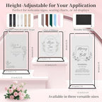 Wedding Welcome Sign Stand Holder - Adjustable Easel for Wedding Signs Stand & Seating Charts, Metal Easel Stand for Sign Reception Display, Black Welcome Hanging Sign Holder for Party, Events - Image 2