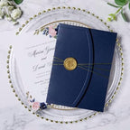 ponatia Navy Blue 5x7 Wedding Invitation Envelopes Sleeves - Image 5