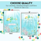 Amanda Creation Custom Baby Shower Invites Watercolor Turtle Baby Shower Invitations 30 Pack 5x7 Personalized Sea Turtle Watercolor Invites With Thirty Envelopes - Image 4