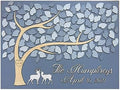 Custom Guest Book Alternative with Leaves to Sign, Wedding Sign in with Deer Under Tree, Rustic Wedding Guest Book, Wedding Sign in Welcome Sign (50 Leaves 24"x18") by Unknown