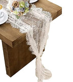 20 Pcs White Lace Table Runner 14 x 120 Inch Embroidered Boho Table Runner for Wedding Party Bridal Shower Decorations Vintage Rustic Table Runners by HEIPINIUYE