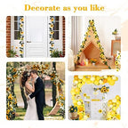 8 Pack Artificial Sunflower Garland Decor, Sunflower Vines Hanging Flowers Garland with Green Leaves, Fake Yellow Floral Vines Room Wedding Party Decoration - Image 6