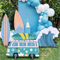 4 Pcs Large The Big One Themed Birthday Party Decorations 1st Birthday Decoration Beach Surfboard Cardboard Cutout Photo Booth Props Backdrop for Beach Pool Baby Shower Supplies by Unknown