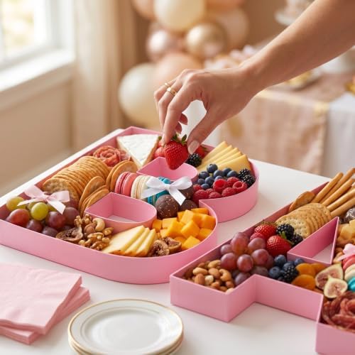 WENPACK 12" Cardboard Letter Shaped Mache Decorative Strawberries Fillable Sweets Candy Container Box (Pink BABY) - Image 6