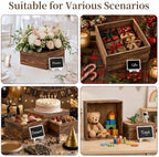 4 Pack Wooden Buffet Risers Cupcake Stand Buffet Display with Mini Signs - Image 7