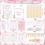 Funnymoom 426 Pcs Pink Bow Baby Shower Games Set for Girls, 8 Games - Image 3