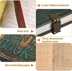 Adventure Book Scrapbook Travel Diary Photo Book with Embossed Letter Cover - Large DIY Handmade Memory Photo Album for Anniversary, Wedding, Baby Shower, Graduation(Darkolivegreen) - Image 3