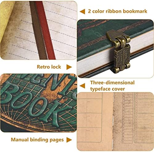 Adventure Book Scrapbook Travel Diary Photo Book with Embossed Letter Cover - Large DIY Handmade Memory Photo Album for Anniversary, Wedding, Baby Shower, Graduation(Darkolivegreen) - Image 3