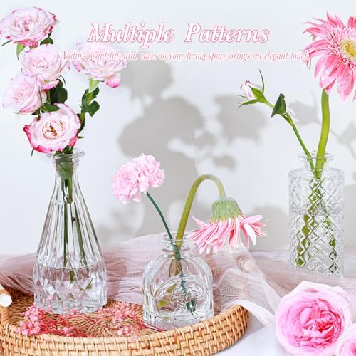 UPBUD Clear Glass Bud Vases Set of 12, Small Vases for Flowers - Image 6