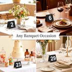 50Pcs Black Table Number Tents 1-50 Restaurant Table Numbers for Wedding Party Food Service - Image 7