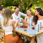 Tioncy 200 Pcs Blue Disposable Paper Plates Cups Napkins - Image 3