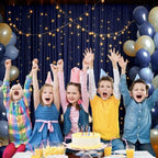 10 x 10 Feet Navy Blue Backdrop Curtain for Partie, Background Curtains for Photoshoot, Birthday, Wedding, Halloween, Thanksgiving, Christmas Day, New Year Party Decorations 5Ft x 10Ft, 2 Panels - Image 4
