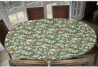 A Winter's Day Fabric Collection - Winter Chickadees White Print Oval Table Cloths Waterproof & Stain Resistant Elastic for Dining Camping Indoor and Outdoor Fits for 42" x 60" Oval Table - Image 6