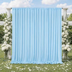 Baby Blue/Light Blue Backdrop Curtains 30ftx10ft Polyester Photo Drapes by SoarDream