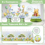 106 Pc Winnie Baby Shower Decorations – Pooh Plates, Napkins & Tablecloth - Image 6