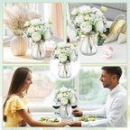 Zeyune 12 Sets Mason Jar Flowers Centerpiece Table Decorations,Green - Image 5