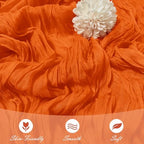 30 Pack Orange Cheesecloth Table Runner 17 x 108 inch Cheese Cloth Table Runners 9ft Orange Table Runner Rustic Romantic Sheer Gauze Runner for Wedding Party Baby Shower Table Decoration - Image 5