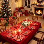 Red Plastic Party Plates Set 30 Guest Disposable Red Party Supplies - Image 5