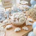 Moukeren 36 Pcs a Little Piece of Heaven Baby Shower Cloud Decorations Felt Fake Cloud Centerpieces for Tables Mini Artificial Clouds Decor for Baby Shower Nursery Room Decor by Moukeren