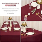 Showgeous 60x102 Inch Burgundy Rectangle Tablecloth 10 Pack Fit 6FT Table - Image 6