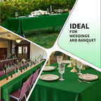 Hunter Green 6 Pack Polyester Table Cloth 60 x 102 Inch, Rectangle Tablecloths for 6 Foot Tables Washable Table Cloth for Party Wedding - Image 6