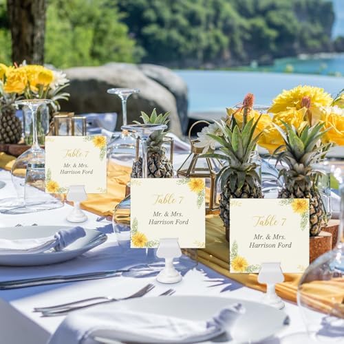 Kathfly 36 Pcs Table Number Holders Metal Place Card Clip,White - Image 5